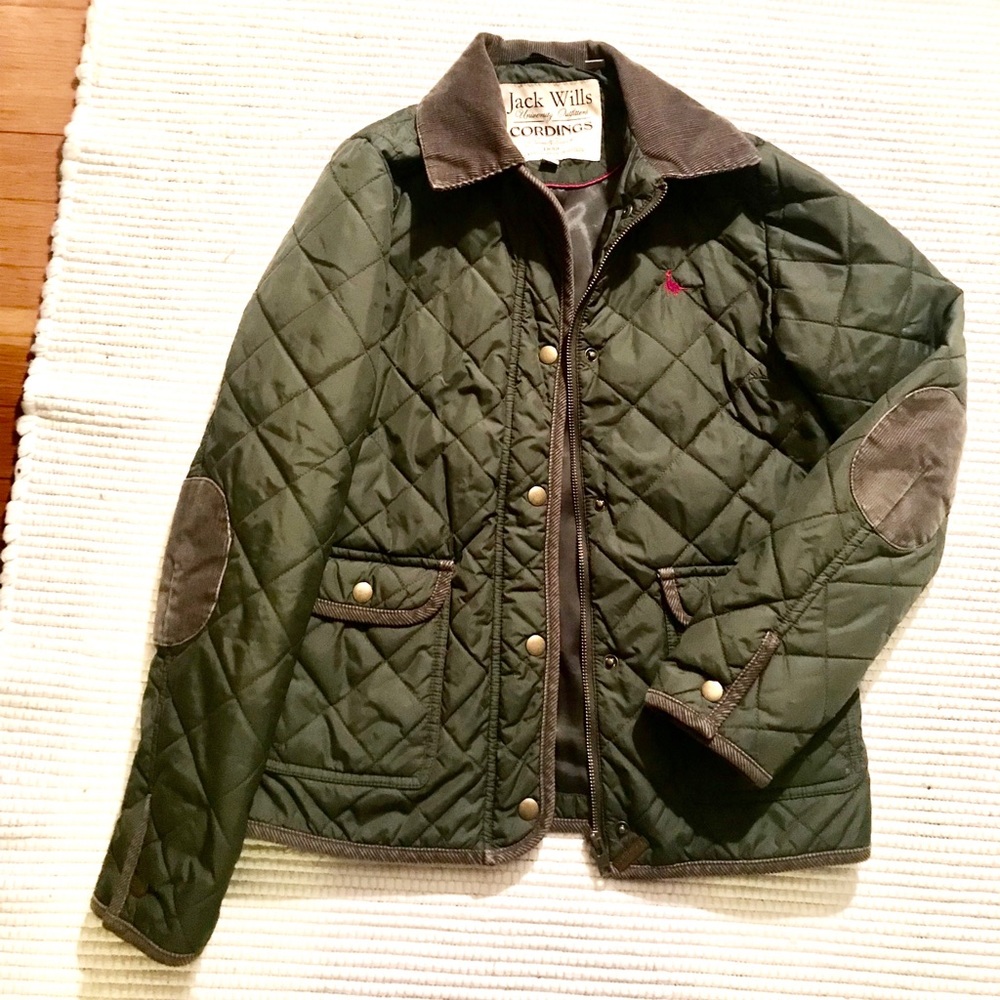 Jack Wills green quilted jacket
